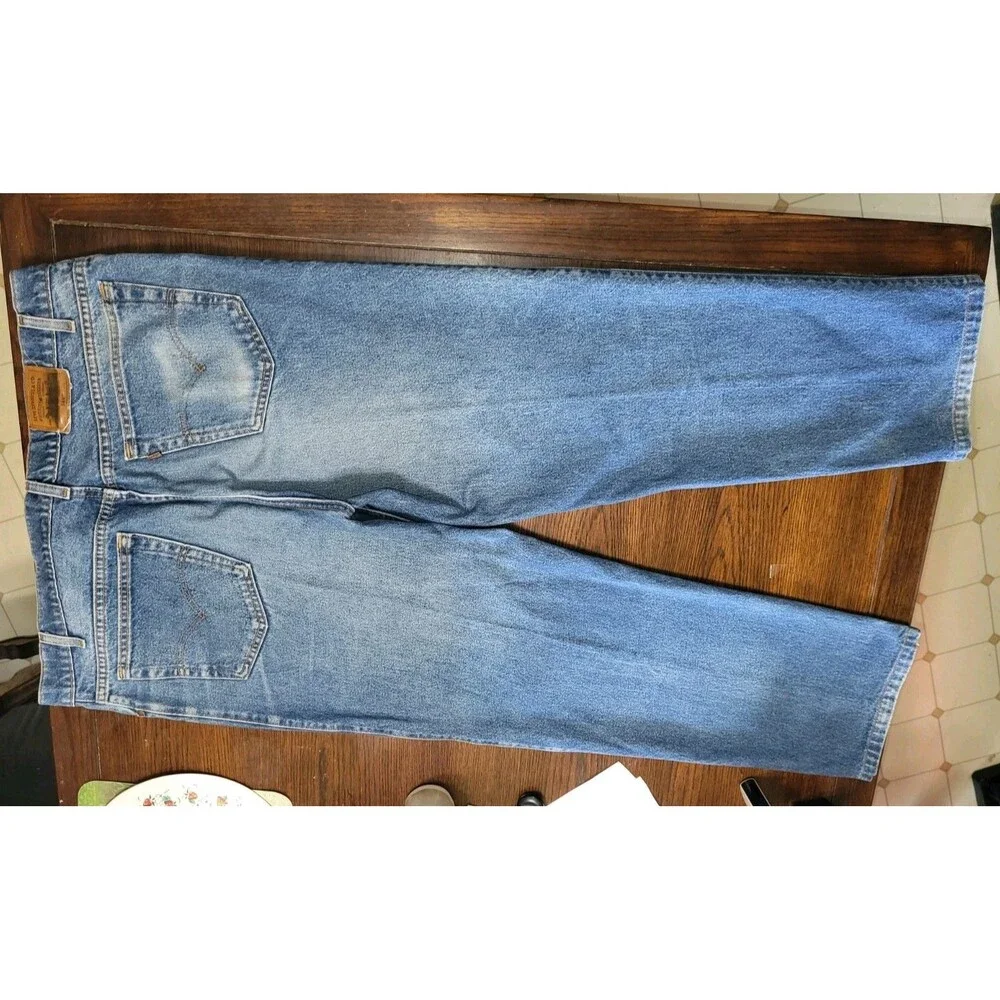 VTG 90s Levis 540 Relaxed Fit Jeans Men 42x32 Medium Wash Distressed Jan 1999